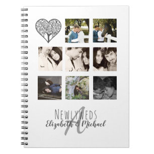Carnet 8 x PHOTO COLLAGE Newlywed Personalized WEDDING