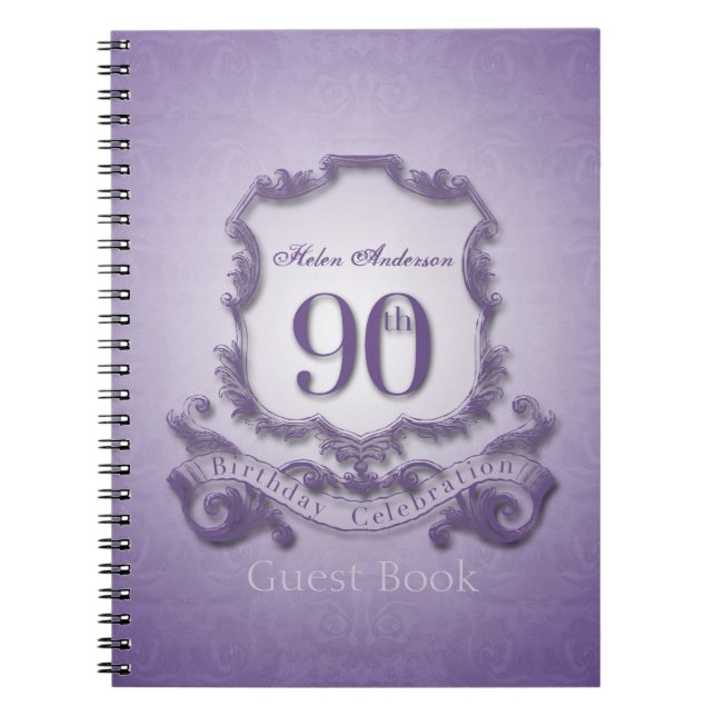 Carnet 90e anniversaire Célébration personnalisée encadré (Devant)
