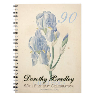 Carnet 90e anniversaire Irises Custom Guest Book