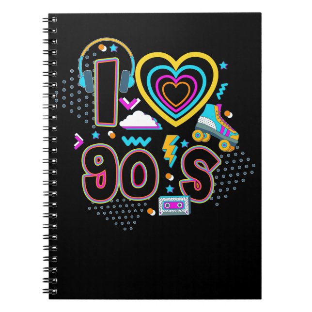 Carnet 90s Girl Music Party Roller Skating Disco 1990s (Devant)