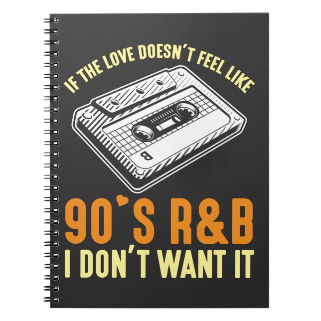 Carnet 90s R&B Musique Cassette Années 90 chansons Lover (Devant)