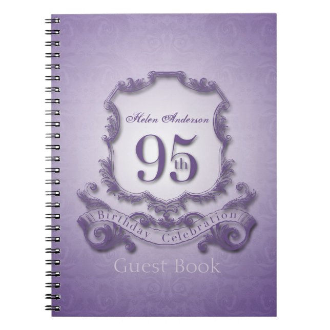 Carnet 95e anniversaire Célébration personnalisée encadré (Devant)