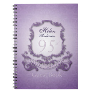 Carnet 95e anniversaire Fête Vintage Custom GuestBook