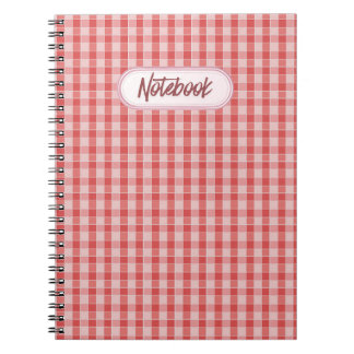Carnet à carreaux Corail Rose Géométrique
