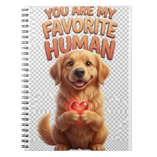 Carnet à coeur de Golden Retriever