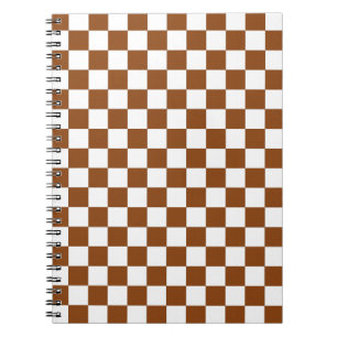 Carnet à damiers Brown et blanc