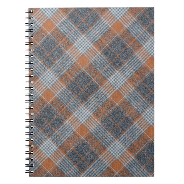 Carnet à damiers matière tartan motif texture textile  (Devant)