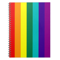 carnet à drapeau Gay pride arc-en-ciel 7 bandes