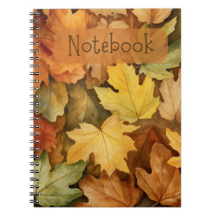 Carnet à feuilles automnales