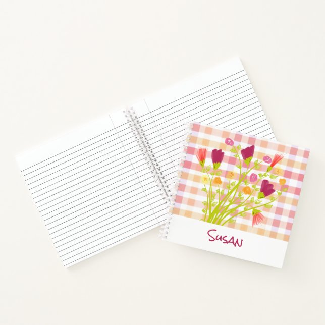 Carnet à fleurs personnalisé (Intérieur)