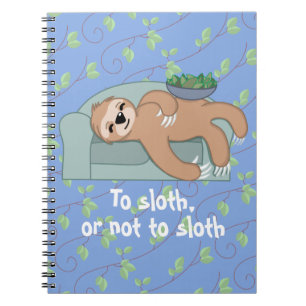 Carnet À la paresse ou pas à la paresse dormant avec le