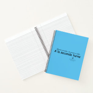 Carnet A La Seconde Turin Sky Blue and Black
