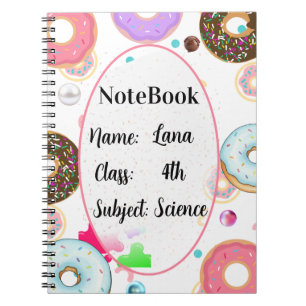 Carnet à l'esthétique thématique donut