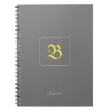 Carnet à lettre dorée personnalisée