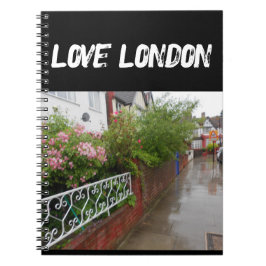 Carnet A London Street et pluie l'Angleterre