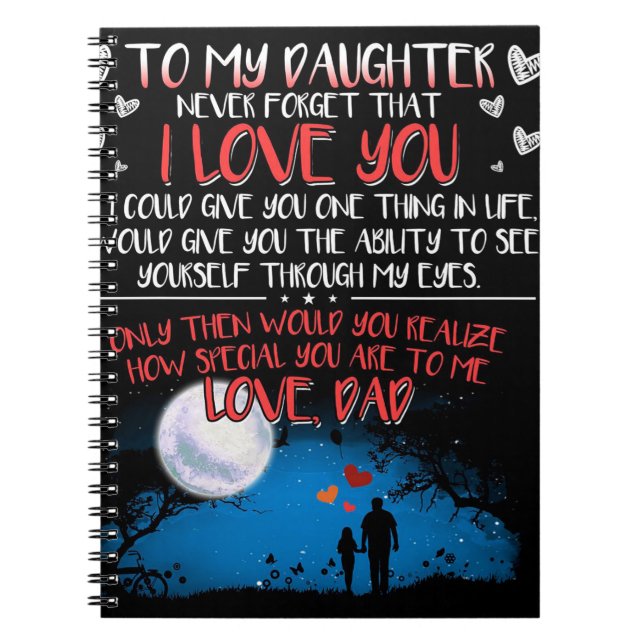 Carnet À mon cadeau de fille | Meilleur cadeau familial (Devant)