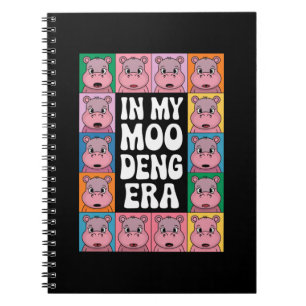 Carnet À mon ère de Moo Deng amateur d'hippopotame Moo De