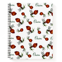 Carnet à motif oignon fantaisiste