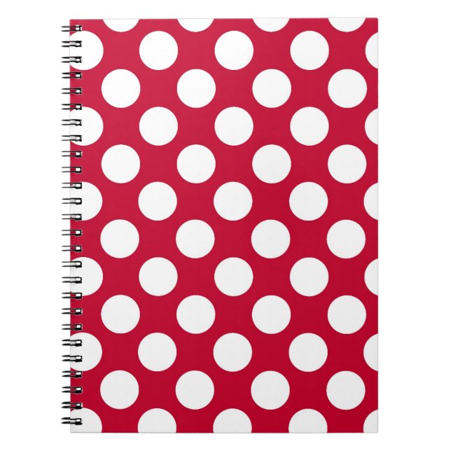 Carnet À petits pois rouge et blanc (Devant)