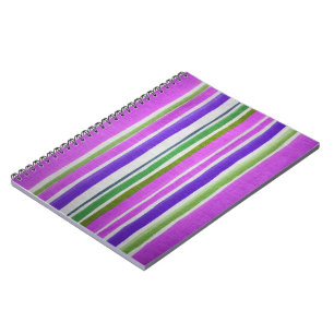 Carnet à rayures multicolores