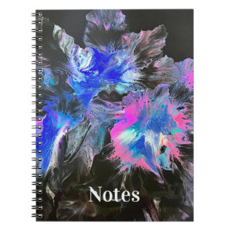 Carnet à reliure spirale Electric Bloom Abstract