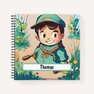 Carnet À Scoutisme Garçon Avec Nametag Personnalis
