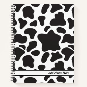 Carnet à spirale à imprimer à la vache