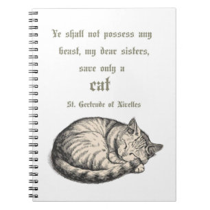 Carnet à spirale de citation de Ste Gertrude de Ni