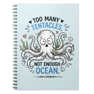 Carnet à spirale Ocean Lover à trop de tentacules