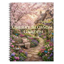 Carnet à spirale personnalisé Jardin de fleurs de