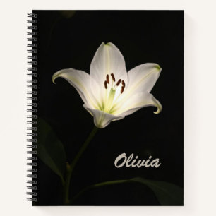 Carnet à spirale personnalisé Tulipe Illuminée