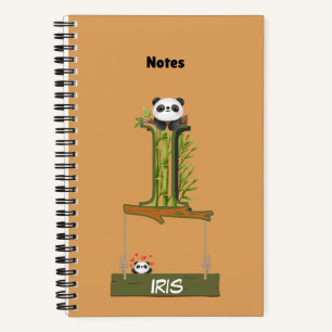 Carnet à thème Panda - Nommé avec la lettre I