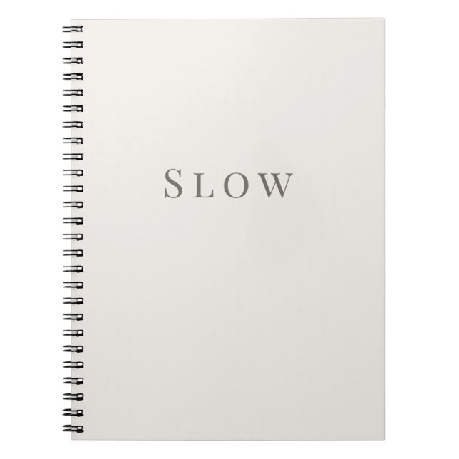 Carnet à Typographie Minimale – Lent (Devant)