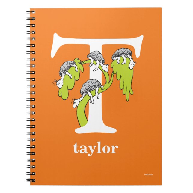 Carnet ABC du Dr Seuss : Lettre T - Blanc | Ajouter Votre (Devant)