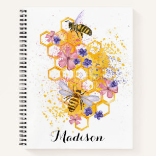 Carnet Abeille de miel douce à la florale