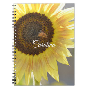 Carnet Abeille de tournesol jaune