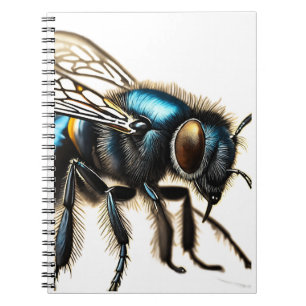 Carnet Abeille parmi les mouches – Dessin au fusain