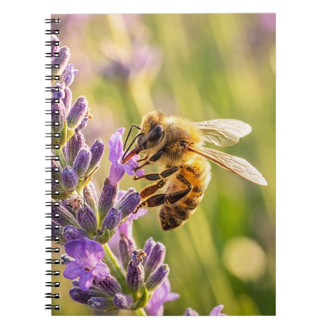 Carnet Abeille sur lavande (Devant)