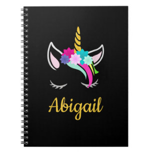 Carnet Abigail Dark Unicorn Nom T-shirt
