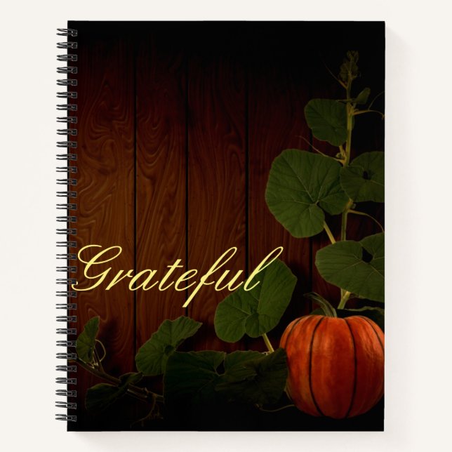 Carnet Abondant Citrouille de récolte Thanksgiving (Devant)