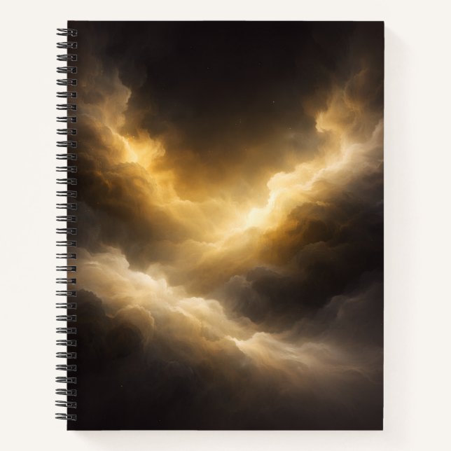 Carnet Abstract Golden Nebula Spiral Notebook (Devant)