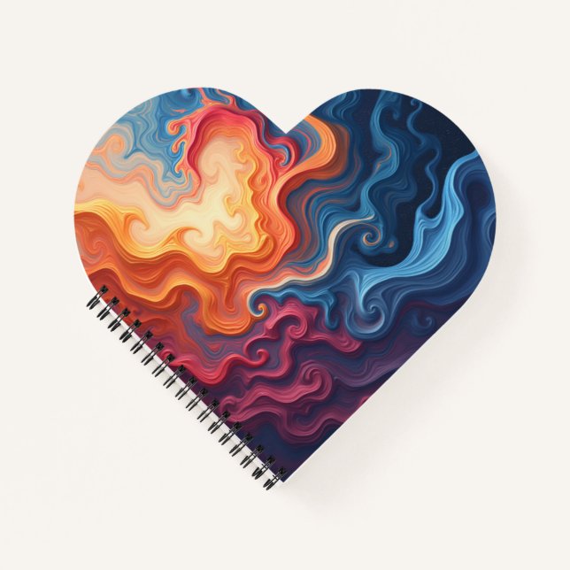 Carnet Abstract Heart Shaped Notebook (Devant)