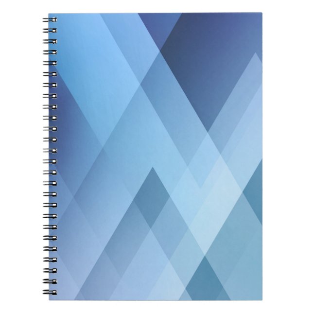 Carnet Abstract light background. Blue triangle pattern. (Devant)