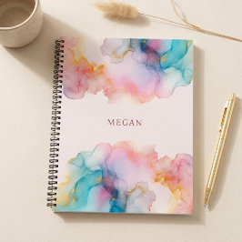 Carnet Abstract Pastel Alcohol Ink