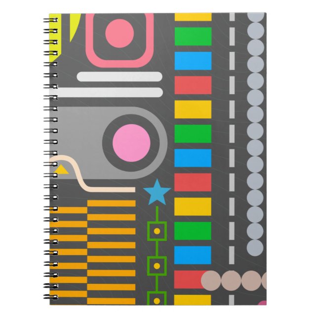 Carnet Abstract Technology Control Panel Pattern (Devant)
