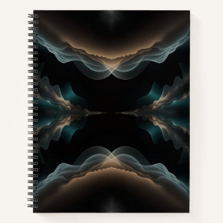 Carnet Abstract Wave Energy Spiral Notebook