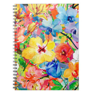 Carnet Abstrait aquarelle peint à la main arrière - plan 