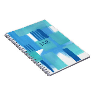 carnet abstrait bleu vert
