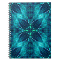 Abstrait Bloom Aqua et Blue Fractal Design