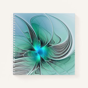Carnet Abstrait De Bleu, Art Fractal Moderne